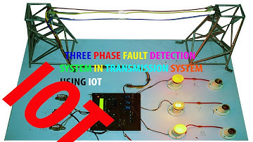 Three phase fault detection system in transmission line using IOT - Best Electrical project