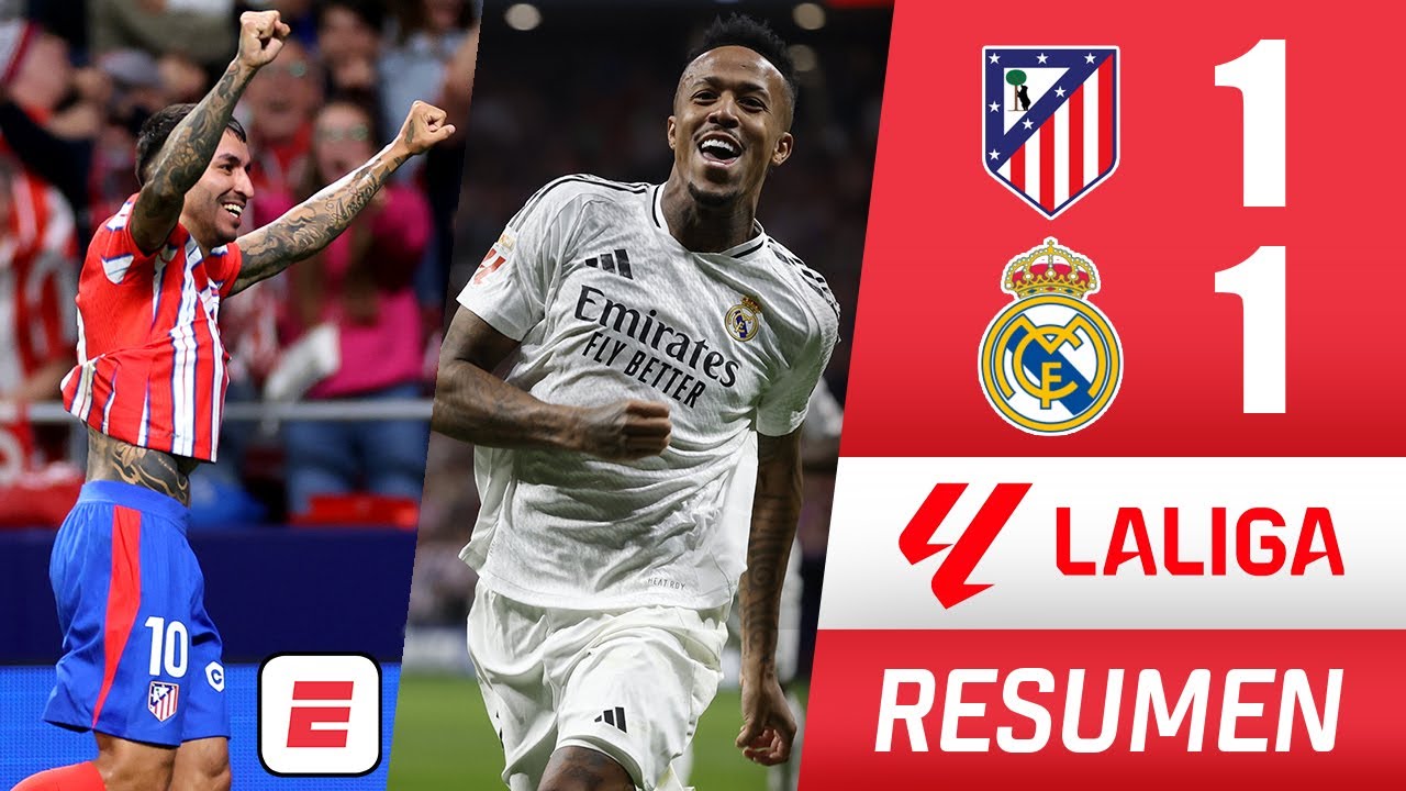 ATLÉTICO DE MADRID se lo empató 1-1 al REAL MADRID agónicamente EN UN ...