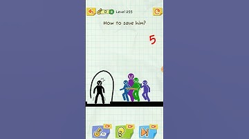 VERY EASY TRICK 😜 TO PASS #255 LEVEL IN DRAW TO SAVE #games #viral #trending #short #gamingcommunity