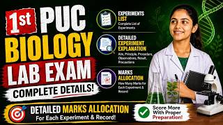 🦠1st PUC Biology Lab Exam 2026 | 1st PUC Biology Practical Exam