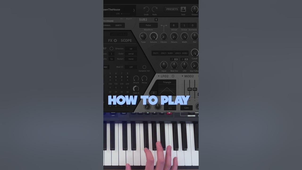 Synth patch for Burning Down The House