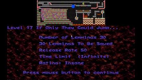 Lemmings Plus IV - Part 24 - Insane Level 17 only