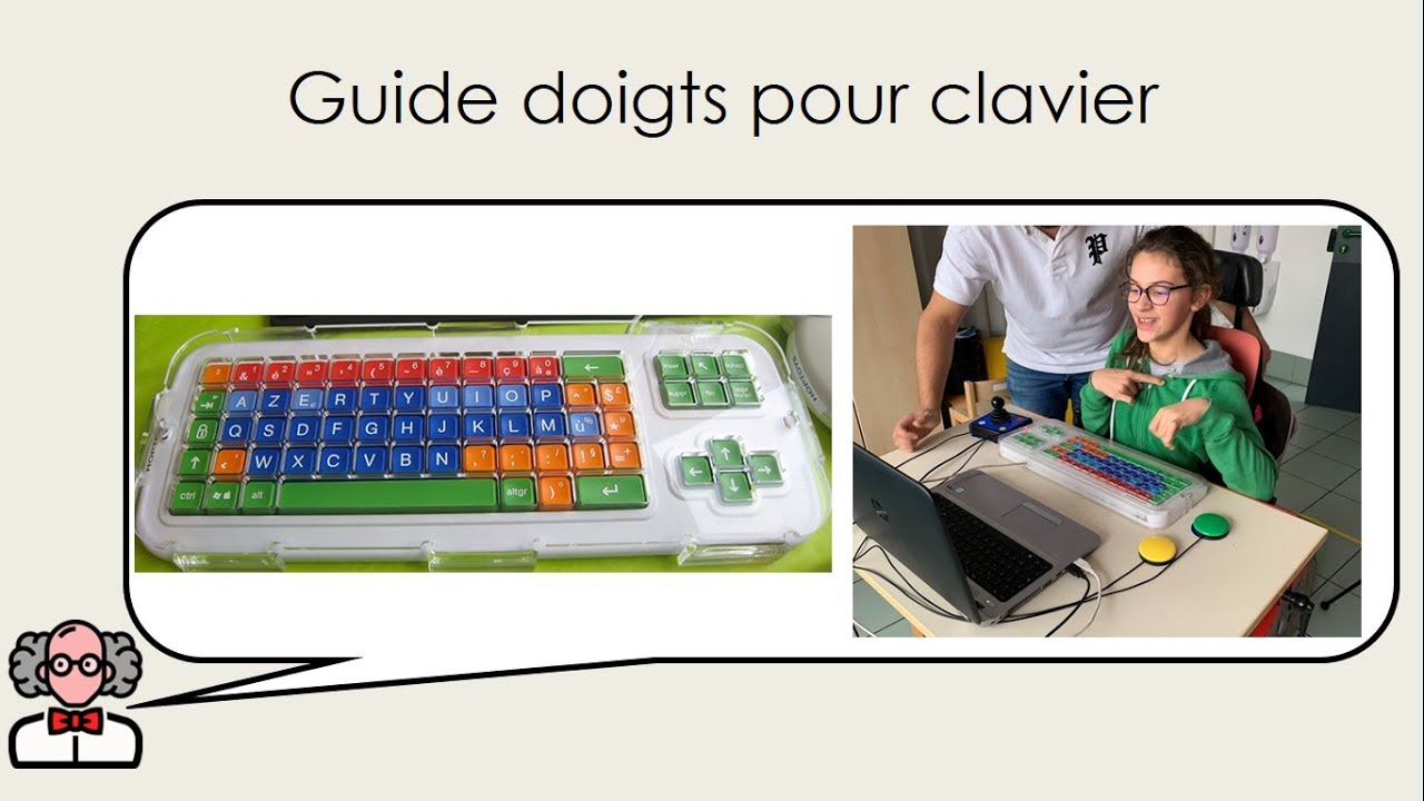 Guide doigt pour clavier d'ordinateur portable