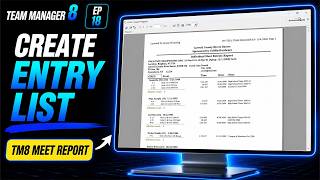 How to Create a Meet EntryReport in HY-TEK Team Manager 8
