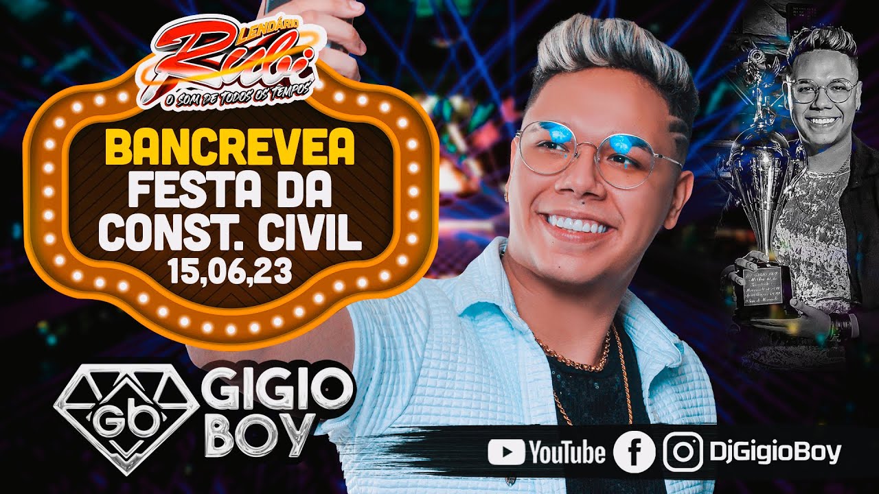 CD AO VIVO GIGIO BOY NO PALACIO LANÇAMENTO - LENDÁRIO RUBI O SOM