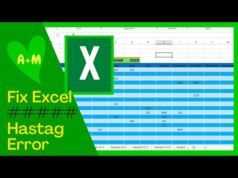 Fix Excel hashtag error ####