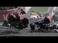 HUGE CRASH Formula 1 - Spa Francorchamps Belgium 2-9-2012 (Grandstand Gold 8)