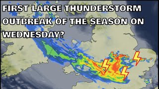 First Large Thunderstorm Outbreak of the Season on Wednesday? 29th April 2024