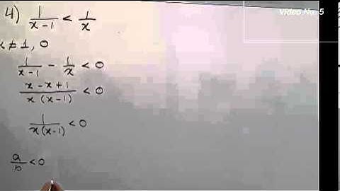 Video 5. Desigualdades (No lineal, con términos en X en el denominador)