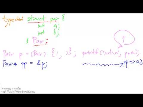 [C] ตัวชี้ไปยัง struct (pointer to struct )