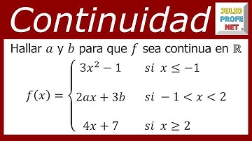 Continuidad de una función | Ejercicio 7 #julioprofe