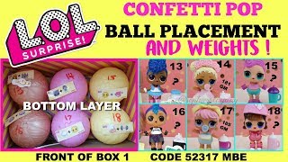 LOL Surprise Confetti Pop WAVE 2 Series 3 Ball Placement and Weight Hacks Punk Boi Flower Child