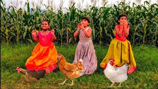 CHICKEN MANCHURIAN | Cooking in Village | Chicken Recipe | Mini Chef Big laugh