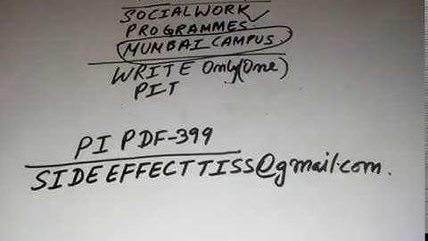 TISSNET- 2019 || PIT/PI DETAILS OF SOCIAL WORK PROGRAM || MUST WATCH