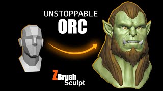 Sculpting a l Orc Warrior (Bust WIP) | ZBrush | Inspired by Warcraft (4K)