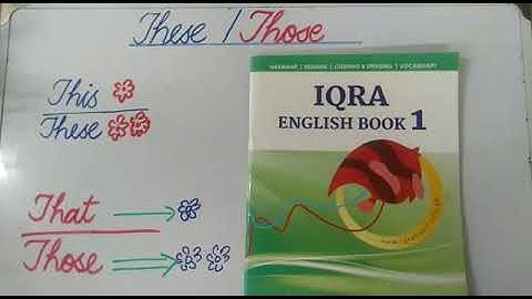 PVI ENGLISH (IEB-1) LESSON # 83  DATED: 16/09/20 TOPIC: THESE/THOSE (UNIT:5)