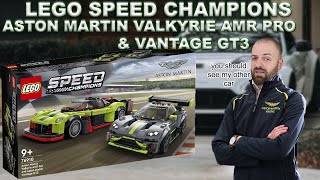 Lego Speed Champions Aston Martin Valkyrie AMR Pro & Martin Vantage GT3