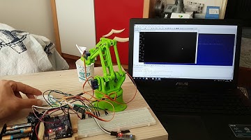 Distance Sensitive Robotic Arm with C++ & Arduino