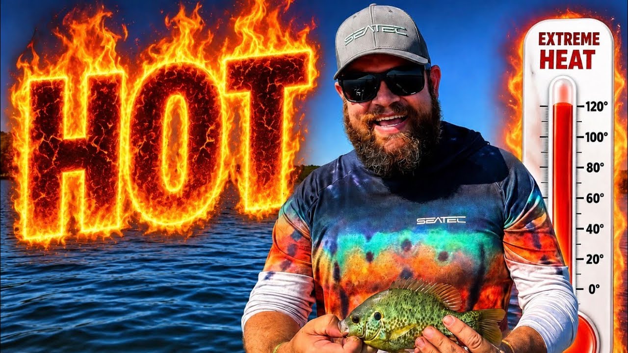 I fish in the most EXTREME HEAT and the results are surprising! #bassfishing #catfishing  #fishing