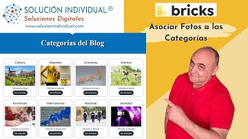 Asociar fotos en Categorías de WordPress y hacer Query Loop en Bricks Builder para mostrarlas.