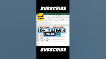 EXCEL TIPS AND TRICKS ✅#youtube #excel #shortfeed #shorts
