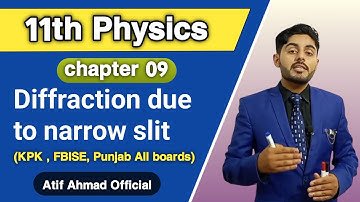 Diffraction due to narrow slit class 11 | Fraunhofer Diffraction class 11 | single slit diffraction