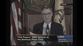 Unintentional ASMR   Fred Rogers 2   1990 Speech At National Press Club   Relaxing Voice & BG Sounds