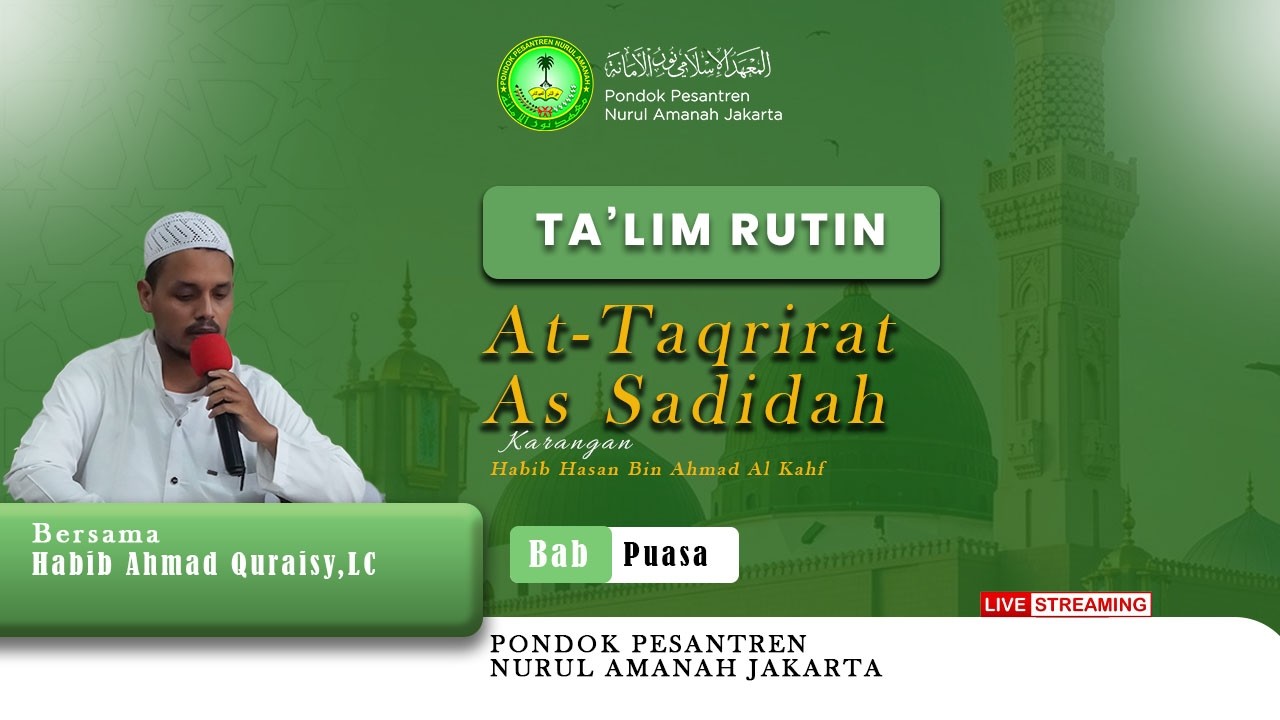 🔴[LIVE] Ta'lim kitab At-Taqrirat As Sadidah || Ramadhan 1447 H