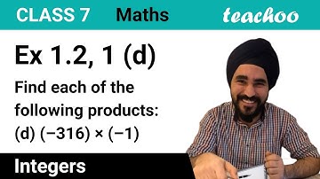 Ex 1.2, 1 (d) - Find products: (d) (–316) × (–1) - Teachoo