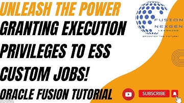 Granting Execution Privileges to ESS Custom Jobs!