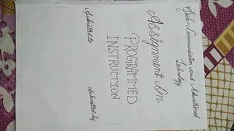 Programmed Instruction