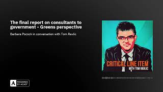 The final report on consultants to government - Greens perspective