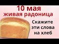 10 мая — Живая Радуница. Сегодня на любой вопрос можно ответ получить. Хлеб на счастье  и мир в доме