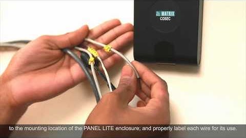 Matrix COSEC PANEL LITE Installation (Video 9 of 12)