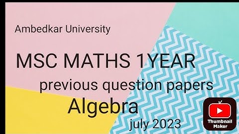 msc MATHS 1 YEAR  DR.BRAOU PREVIOUS YEAR QUESTION PAPER