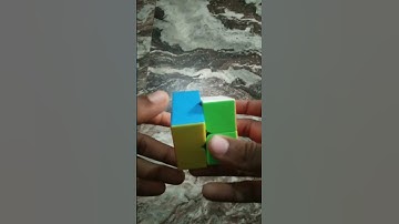 Stripes pattern in 2x2 rubiks cube but in two finhers #shorts