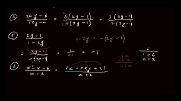 Simplifying Algebraic Fractions using Factorising