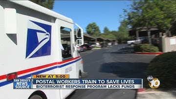 Local postal workers train to save lives in a bioterrorist attack