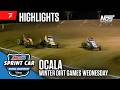 Winter Dirt Games Wednesday | USAC Sprints at Ocala Speedway 2/11/26 | Highlights
