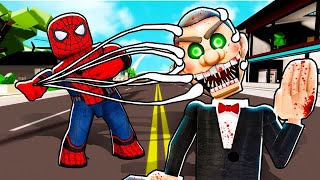 SpiderMan FUNNY In Roblox vs mr