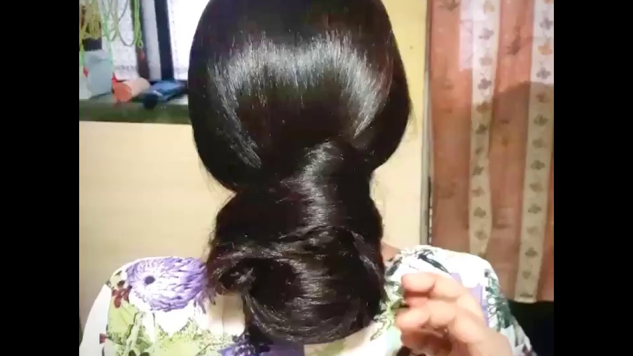 Shiny Long Hair Bun | Knee Length Shiny Long Hair Bun | Shiny Knee Length Long Hair | Hair Swinging