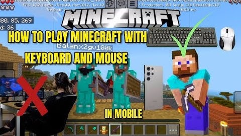 HOW TO PLAY MINECRAFT WITH KEYBOARD AND MOUSE IN MOBILE MALAYALAM 🏡