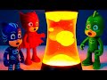 Karanlığı aydınlatıyoruz! PJ Masks’ın kendi yaptığı lav lambası ışıl ışıl parlıyor! Çocuk videoları.