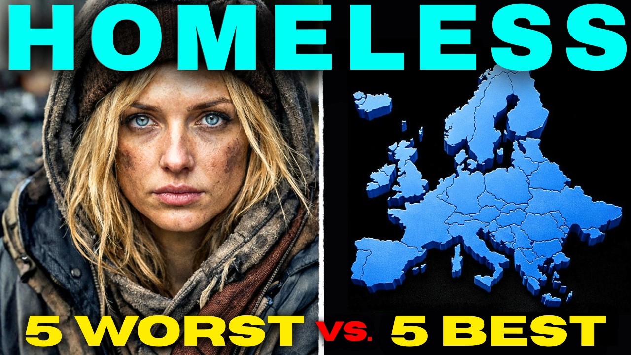 Разрыв в проблеме бездомности в Европе: 5 лучших стран против 5 худших.