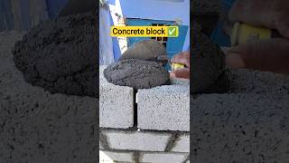 How to point a concrete block || concrete block joint work #shorts #shortsfeed #concreteblocks
