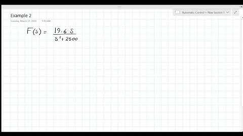 Automatic Control - Laplace - example2