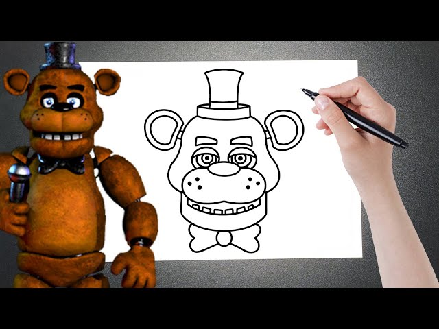 Como Desenhar o Freddy Fazbear - Five Nights at Freddy's - FNAF