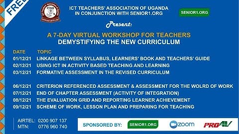 CBC Training Day 1: Linkage between syllabus, learners book and teachers guide by Mukalele Rogers