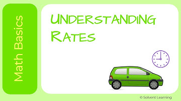 Understanding Rates (Math Rates in Real World Scenarios)