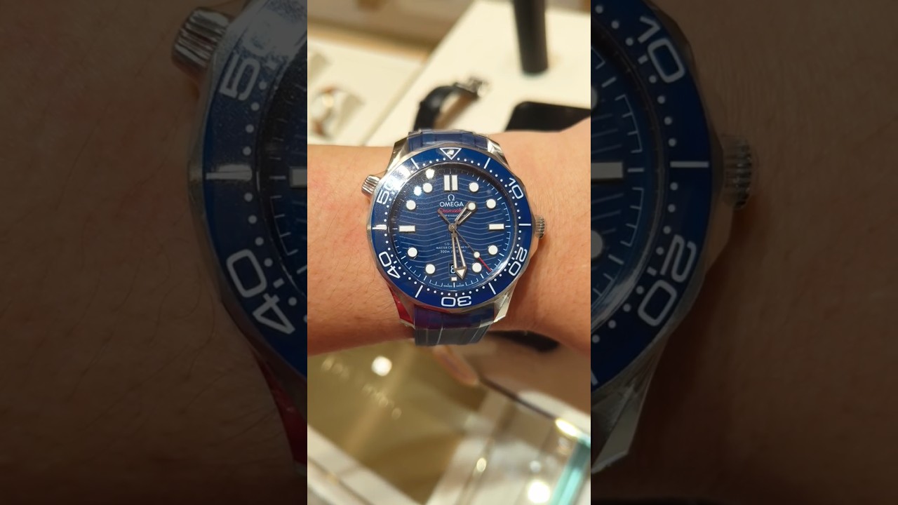 Omega Seamaster Diver 300m blue dial watch 